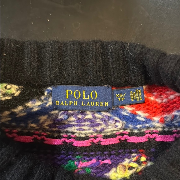 VINTAGE Ralph Lauren Multicolor Nordic Crew Neck Sweater- RARE - Picture 2 of 5